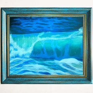 Wave Oil Painting Ocean Original Art Seascape Wall Art Painting Artwork 16 by 20